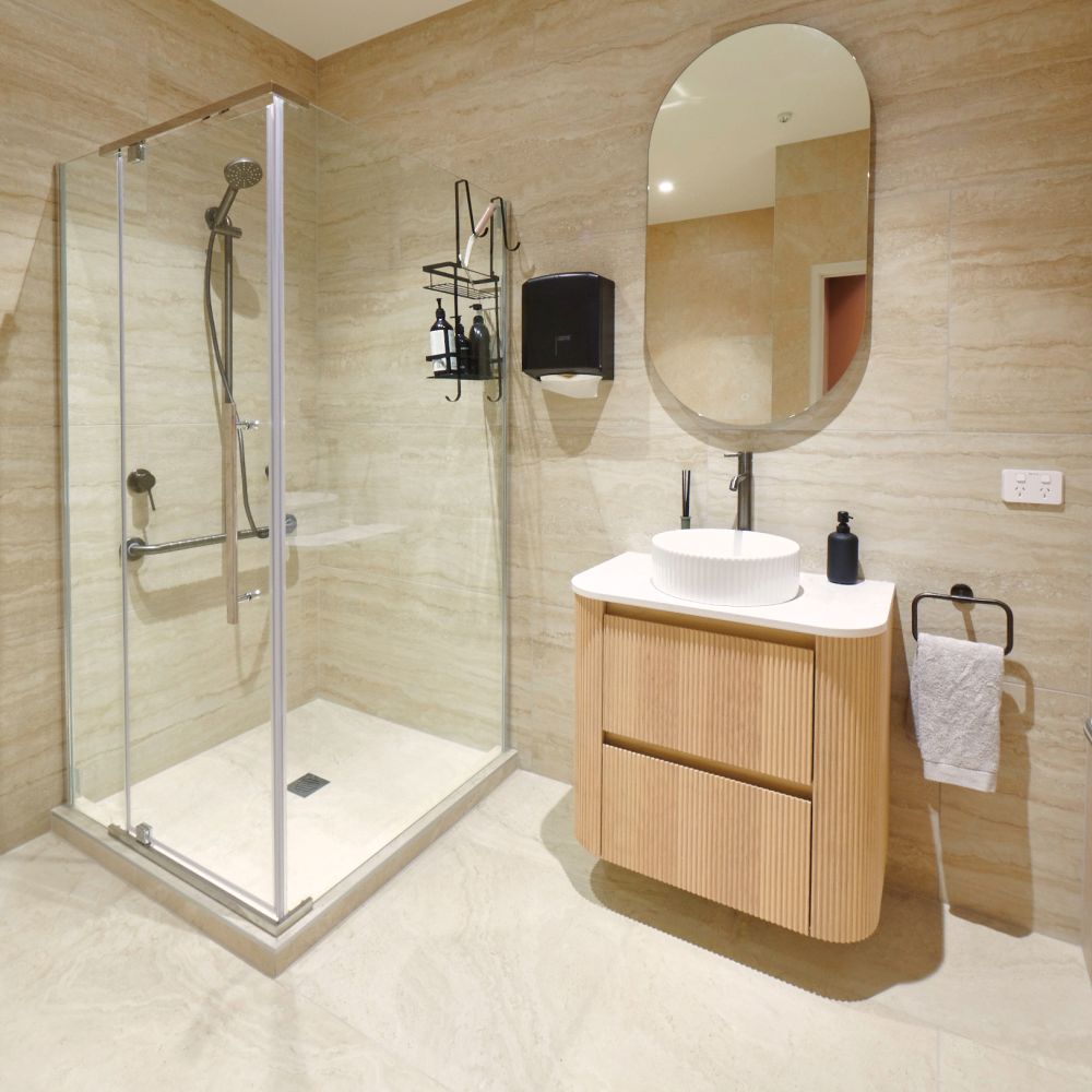 Unique Travertine Bathroom