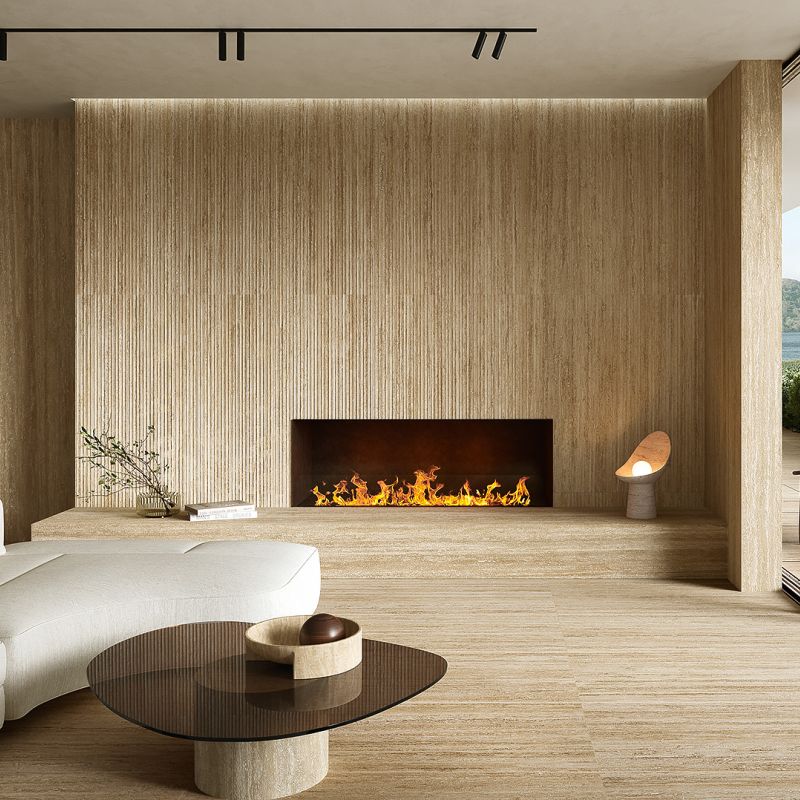Verso Travertino Classic 3D Fluted & Natural