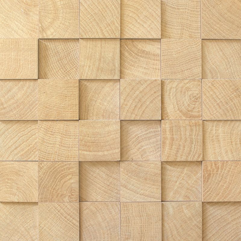 W-Circles Oak Mosaic 3D Cube