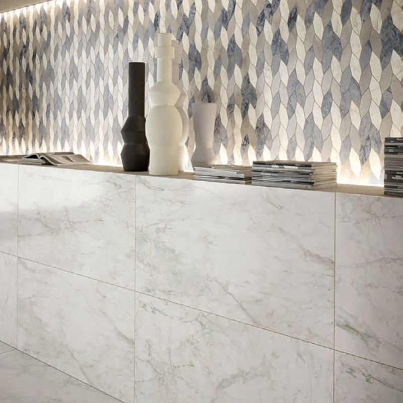 Contact Stone White + Mosaic Fashion